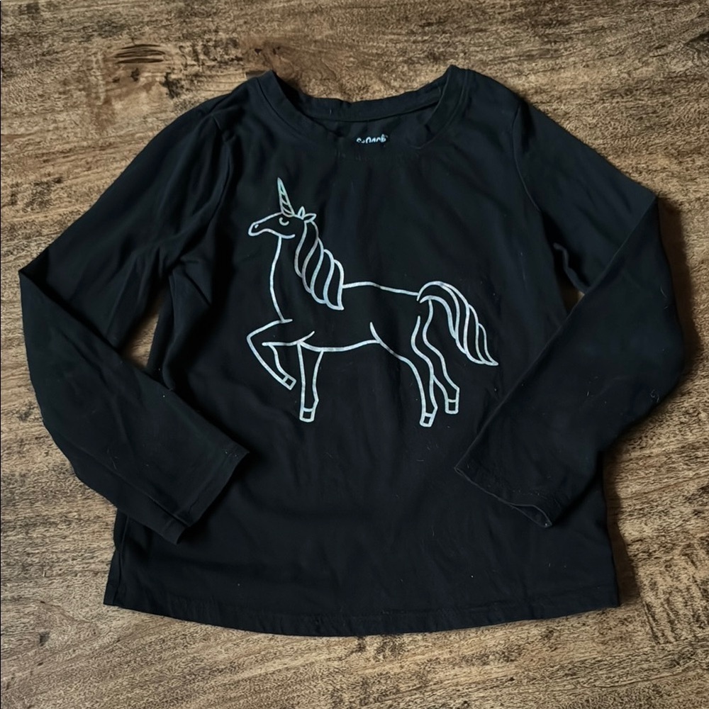 Black Unicorn Kids Shirt